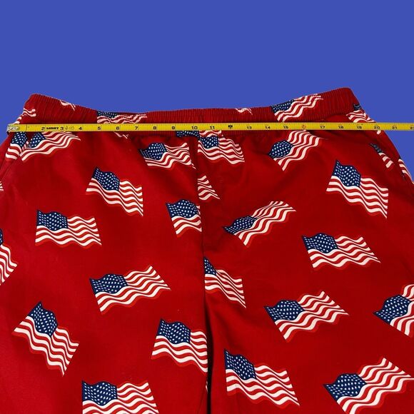 Bass Pro Shops Swim Trunks Red w/American Flags Patriotic July 4th Men’s XL NWOT - Picture 13 of 16